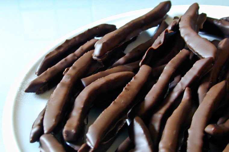 Chapon • Orangette confite enrobée Chocolat Noir 150g