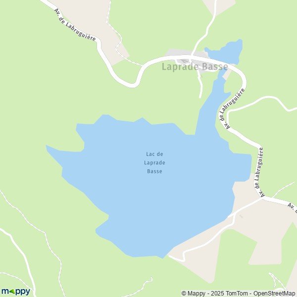 Carte Lac de Laprade Basse