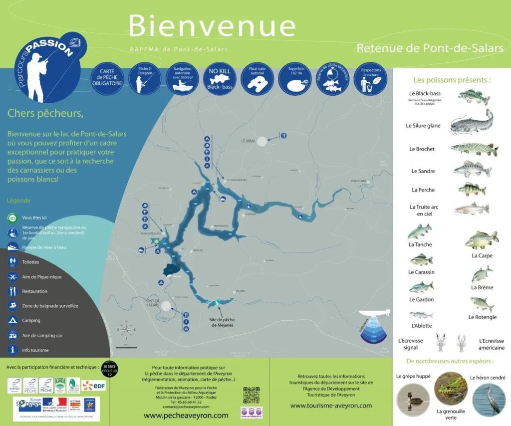 Carte Lac de Pont-de-Salars