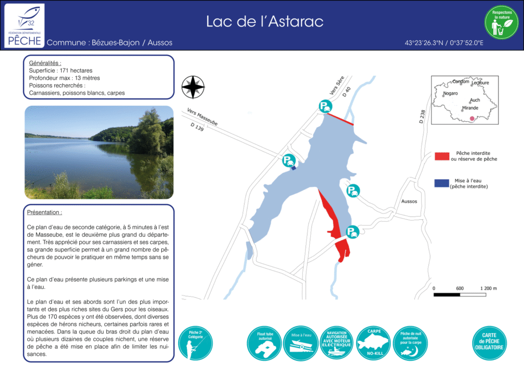 Carte Lac de l’Astarac