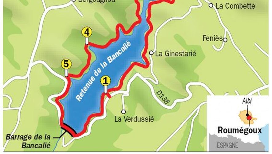 Carte Lac de la Bancalié