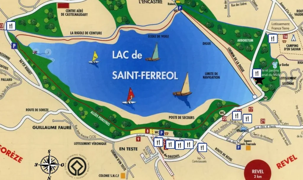 Carte du Lac de Saint-Ferréol