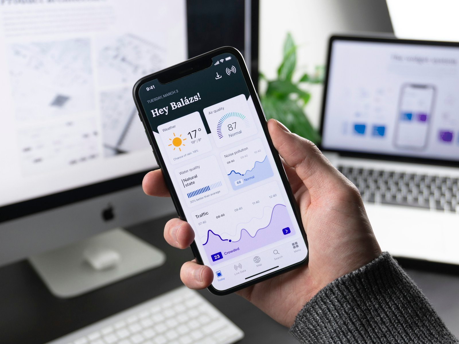 Application mobile Ma Banque affichant le solde des comptes
