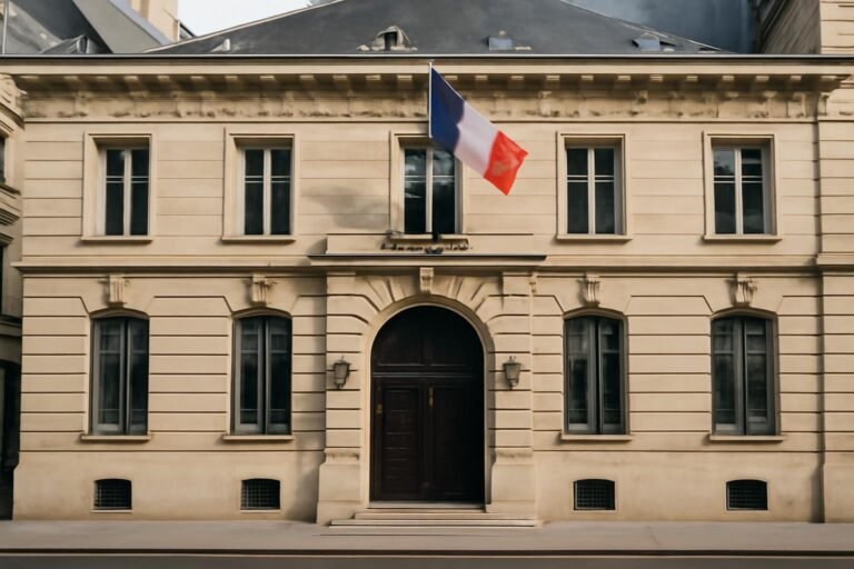 Bâtiment officiel d'un service de renseignement français à Paris