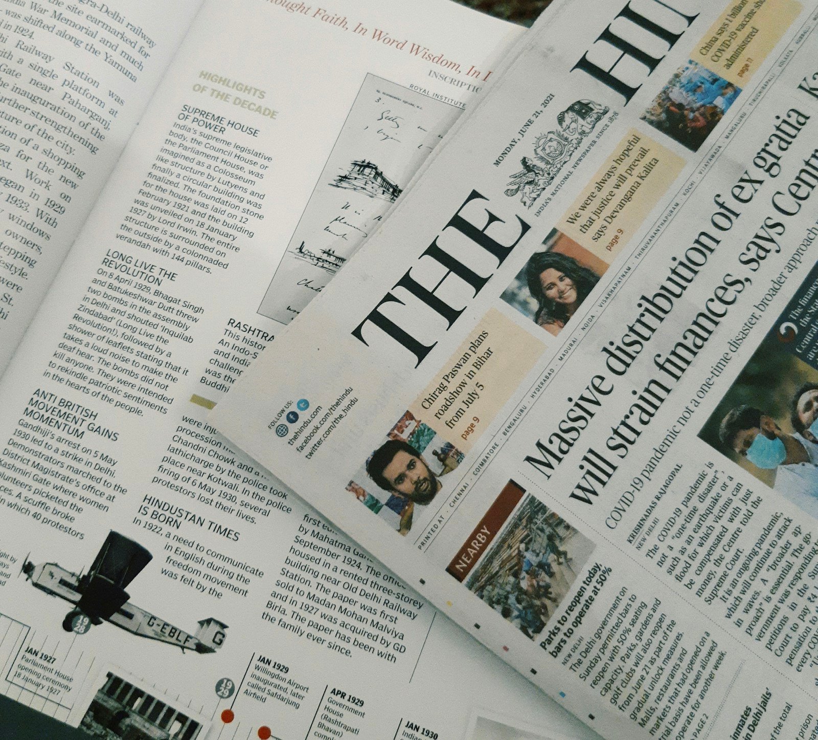 Différentes rubriques d'un site d'actualité affichées à l'écran