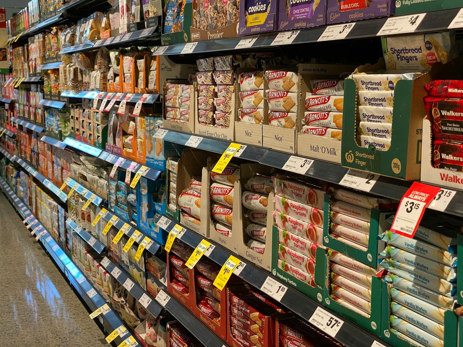 Rayon d'un hypermarché